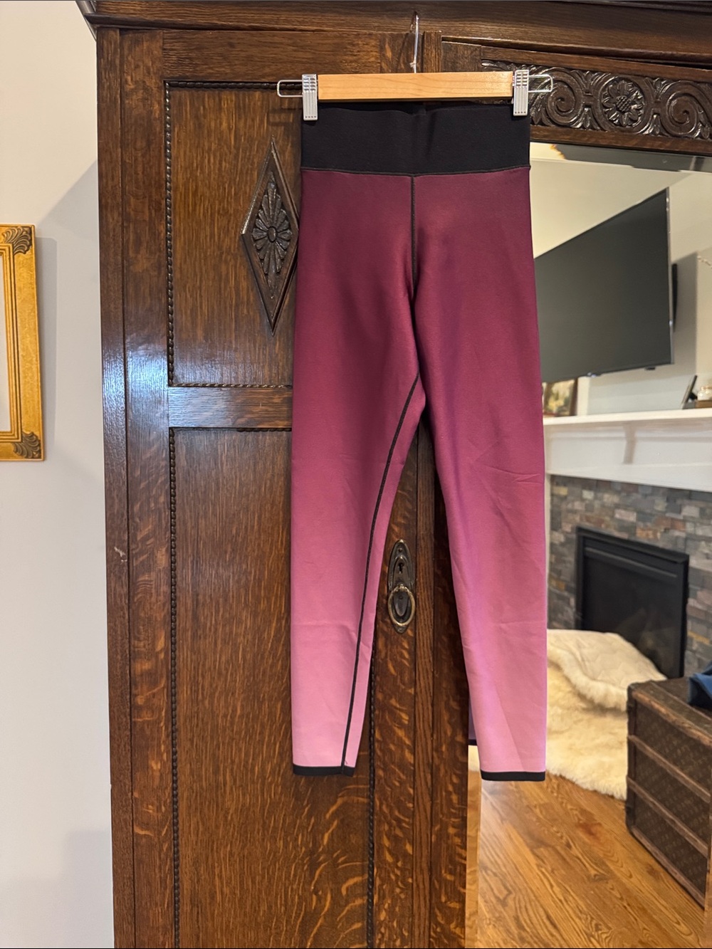 ultracor Ombre Purple/  Pink Leggings with Black Waistband